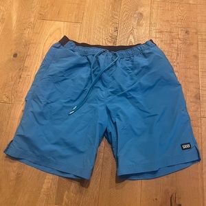 SAXX men’s swim shorts with liner. Never worn. Size L